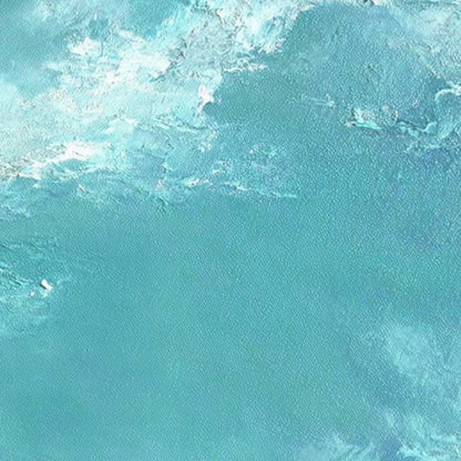 OCEAN DIVE: Textured Minimalist Seascape Oil Painting | Minimalist mood, soft natural light studio shot