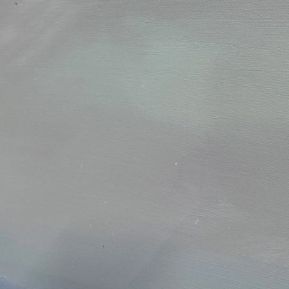 OCEAN'S EMBRACE: Atmospheric Coastal Seascape Oil Painting | black frame version on white wall