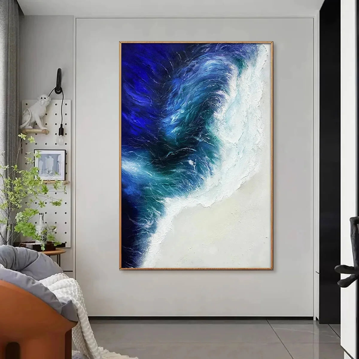 OCEAN'S EMBRACE: Ocean Waves Seascape Oil Painting | rolled canvas, ready for custom framing