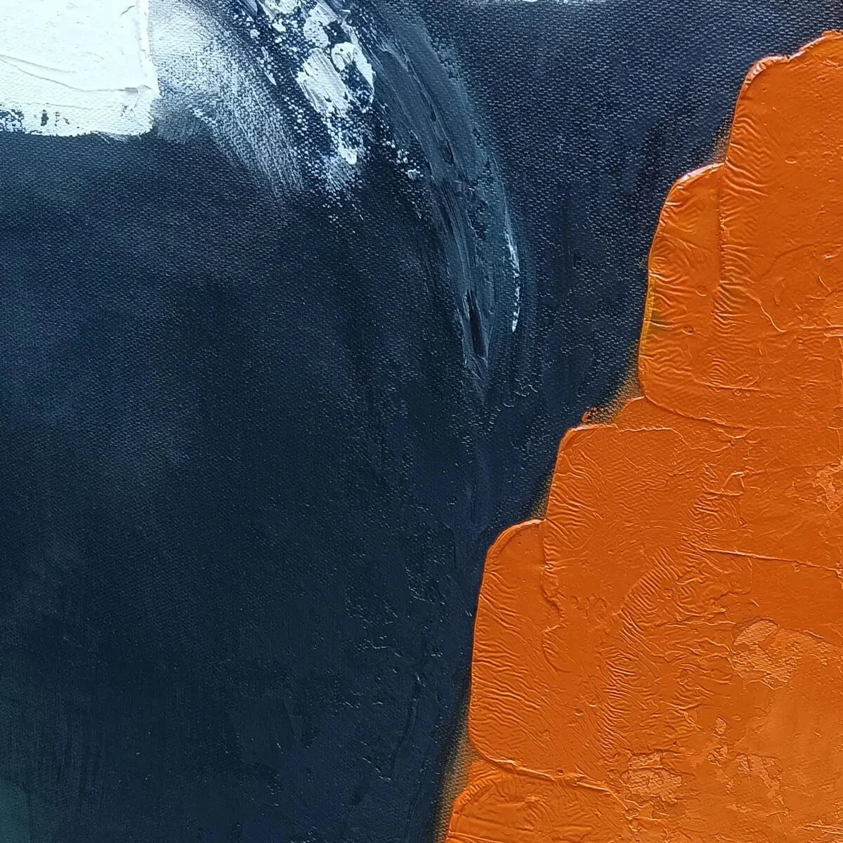 OCHRE FLOW: Abstract Oil Painting on Canvas | rectangular format, hand-painted canvas edge