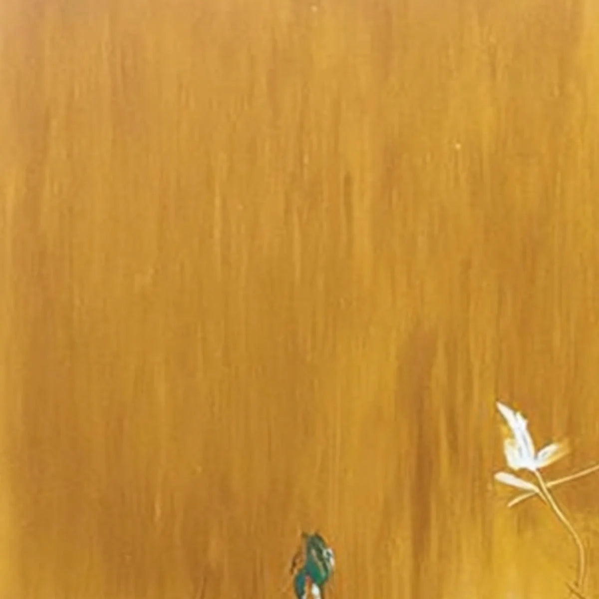 OCHRE SANCTUARY: Wabi-Sabi Abstract Painting with Earthy Tones | rectangular format, hand-painted canvas edge