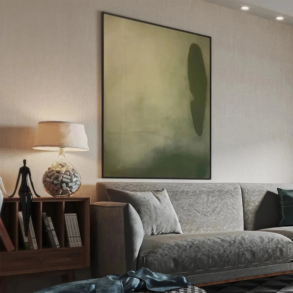 OLIVE SERENITY | rolled canvas, ready for custom framing