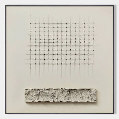 ORDER & TEXTURE: Minimalist Beige Abstract Acrylic Painting | hanging in living room, Minimalist wall art