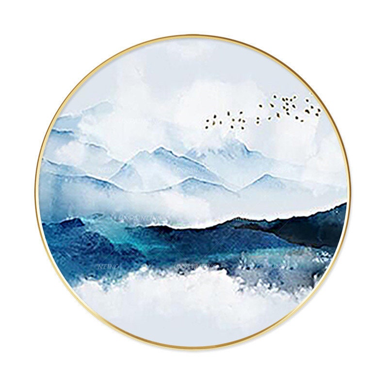 Original Mountain cloud Acrylic Paintings On Canvas Framed Painting Extra Large  #8