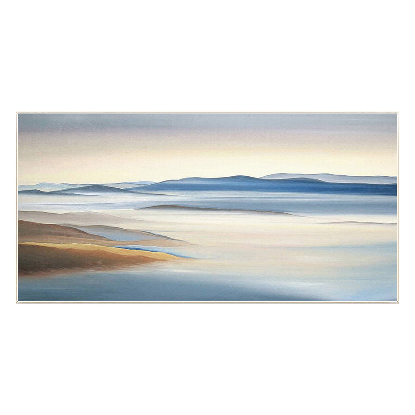 Original Mountain Landscape Painting on Canvas: Extra Large Living Room Wall Art #9