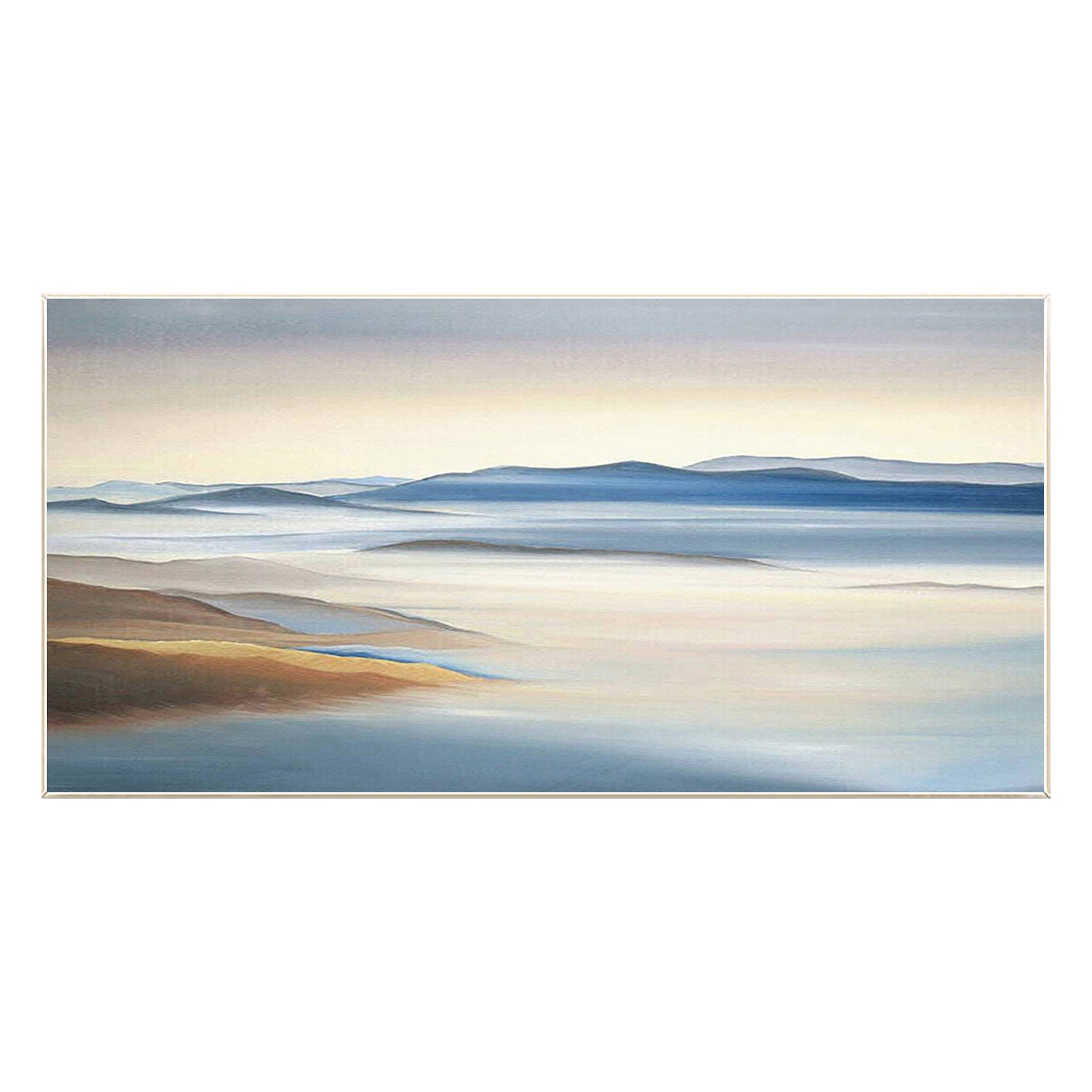 Original Mountain Landscape Painting on Canvas: Extra Large Living Room Wall Art #9