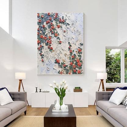 Original Wildflowers Painting 3D Texture Blooming Flower Painting Canvas Extra L #3