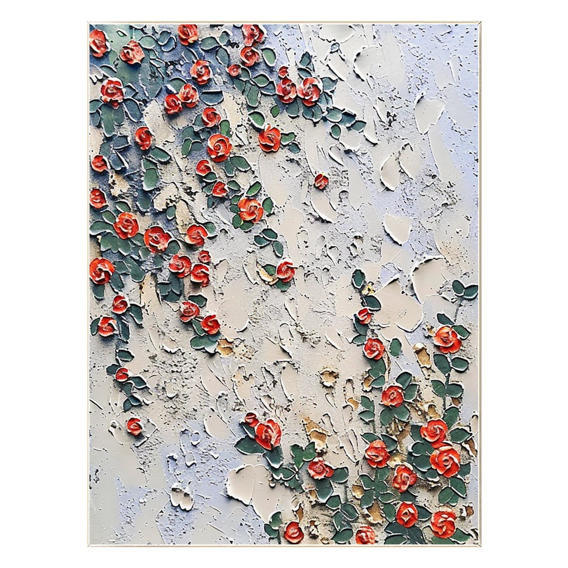 Original Wildflowers Painting 3D Texture Blooming Flower Painting Canvas Extra L #8