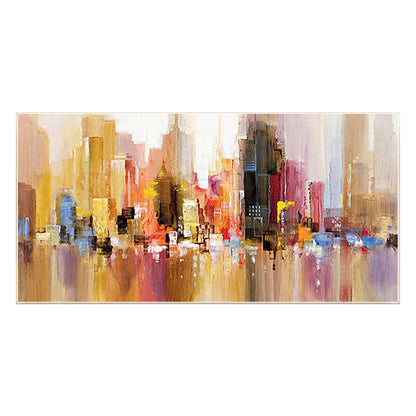 Origineel stadsgezicht schilderij acryl abstracte schilderijen op canvas kunst E #17