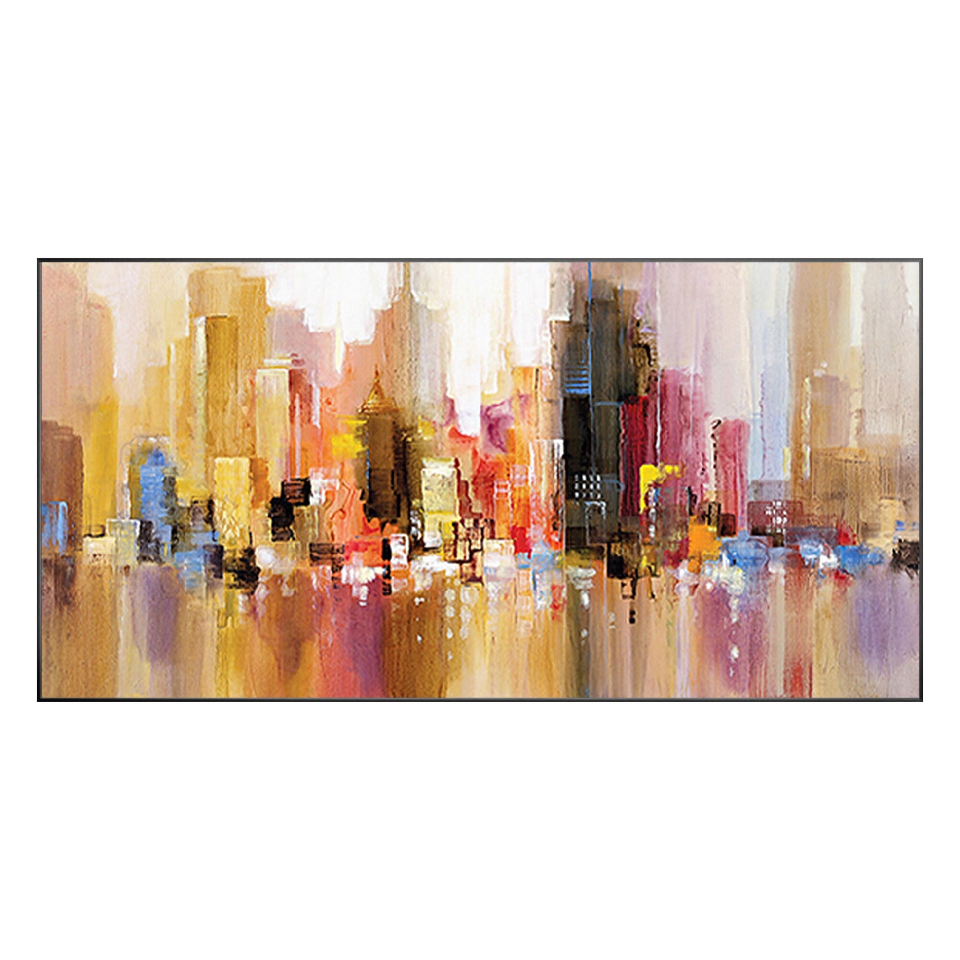 Origineel stadsgezicht schilderij acryl abstracte schilderijen op canvas kunst E #9