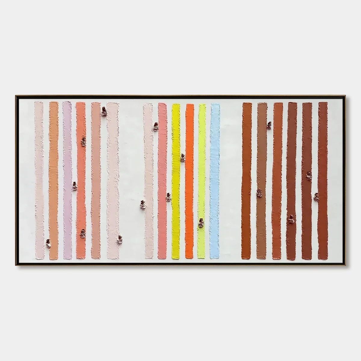 OUR WALKS: Colorful Textured Abstract Painting of Life's Journeys | hanging in living room, Abstract wall art