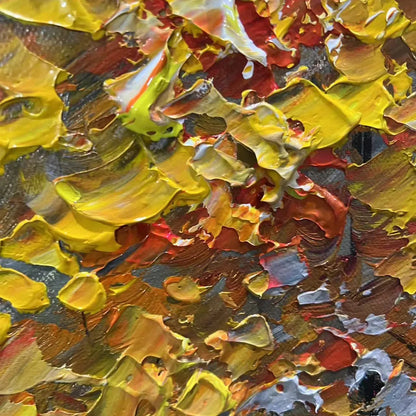 PARISIAN AUTUMN STROLL: Romantic Cityscape Oil Painting with Eiffel Tower | rolled canvas, ready for custom framing