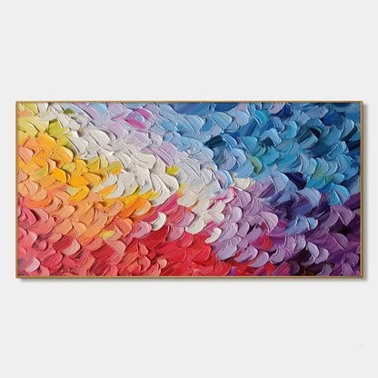 PASTEL DREAMSCAPE: Abstract Textured Impasto Oil Painting on Canvas | hanging in living room, Abstract wall art