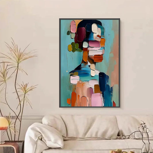 Personal  Textured Abstract Portrait Impasto Oil Painting