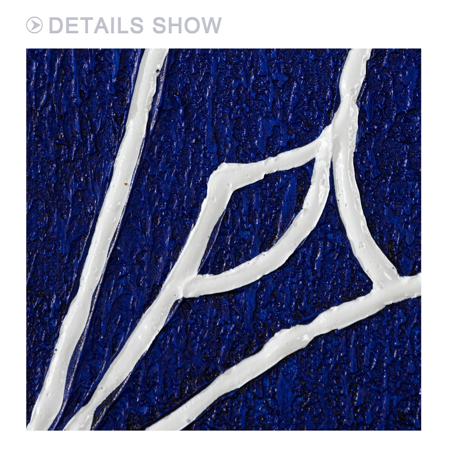 Picasso Line Kiss Painting: Navy Blue Abstract Canvas Wall Art #3
