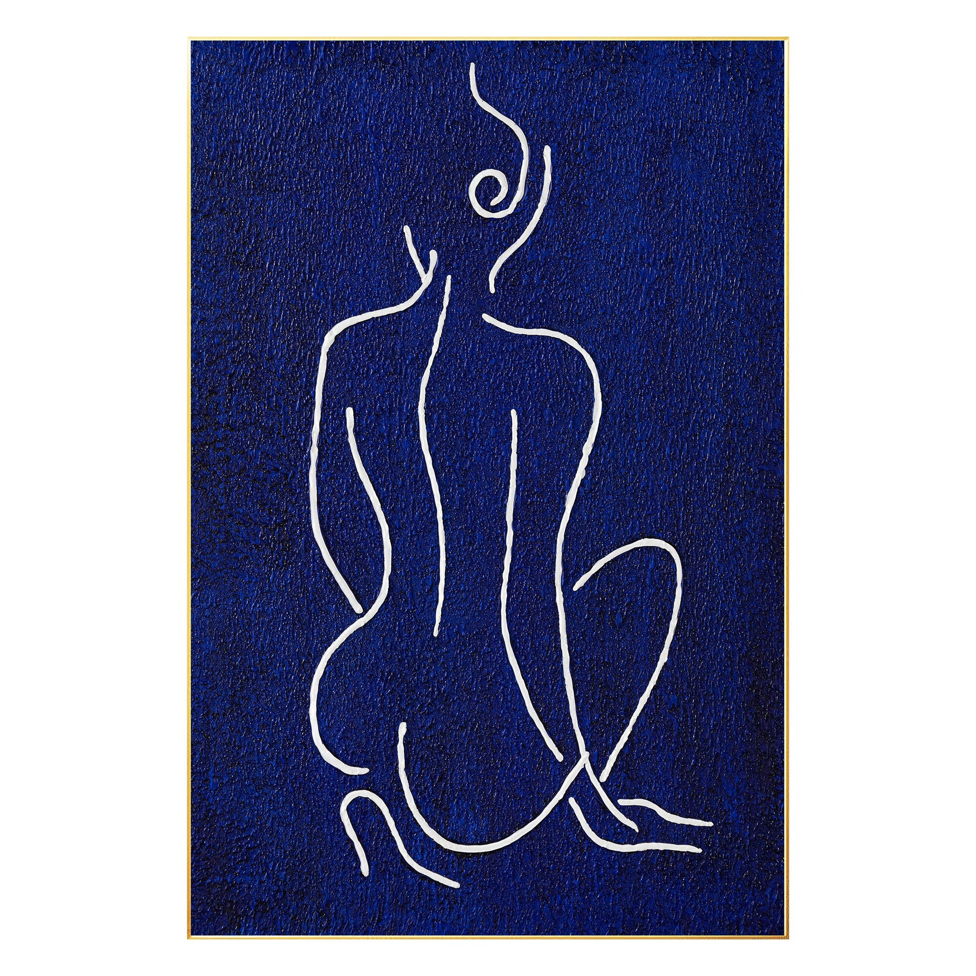 Picasso Line Sexy Woman Figure Original Painting on Canvas, Extra Large Huge Ver #8