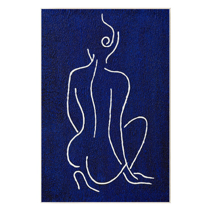 Picasso Line Sexy Woman Figure Original Painting on Canvas, Extra Large Huge Ver #9
