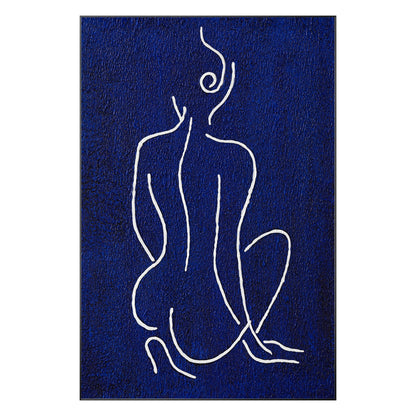 Picasso Line Sexy Woman Figure Original Painting on Canvas, Extra Large Huge Ver #10