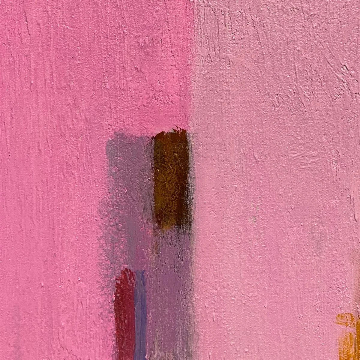 PINK CITY ABSTRACT: Colorful Abstract City Painting, Vertical Wall Art | rolled canvas, ready for custom framing