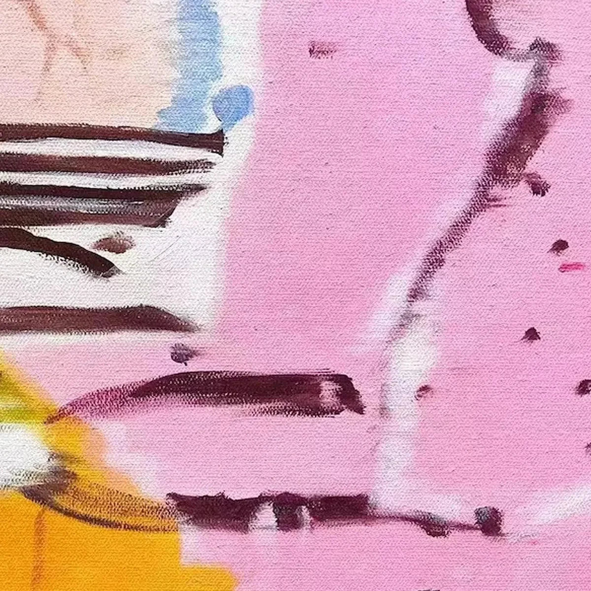 PINK EXPRESSION: Abstract Expressionist Painting, Pink Wall Art | rolled canvas, ready for custom framing
