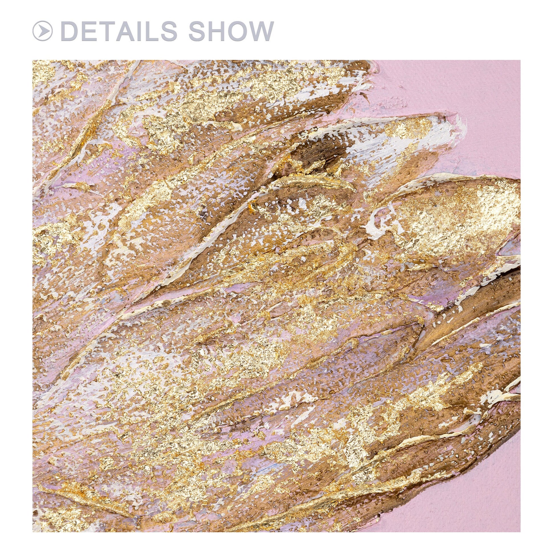 Pink & Gold Butterfly Painting: Square Framed Wall Art #3