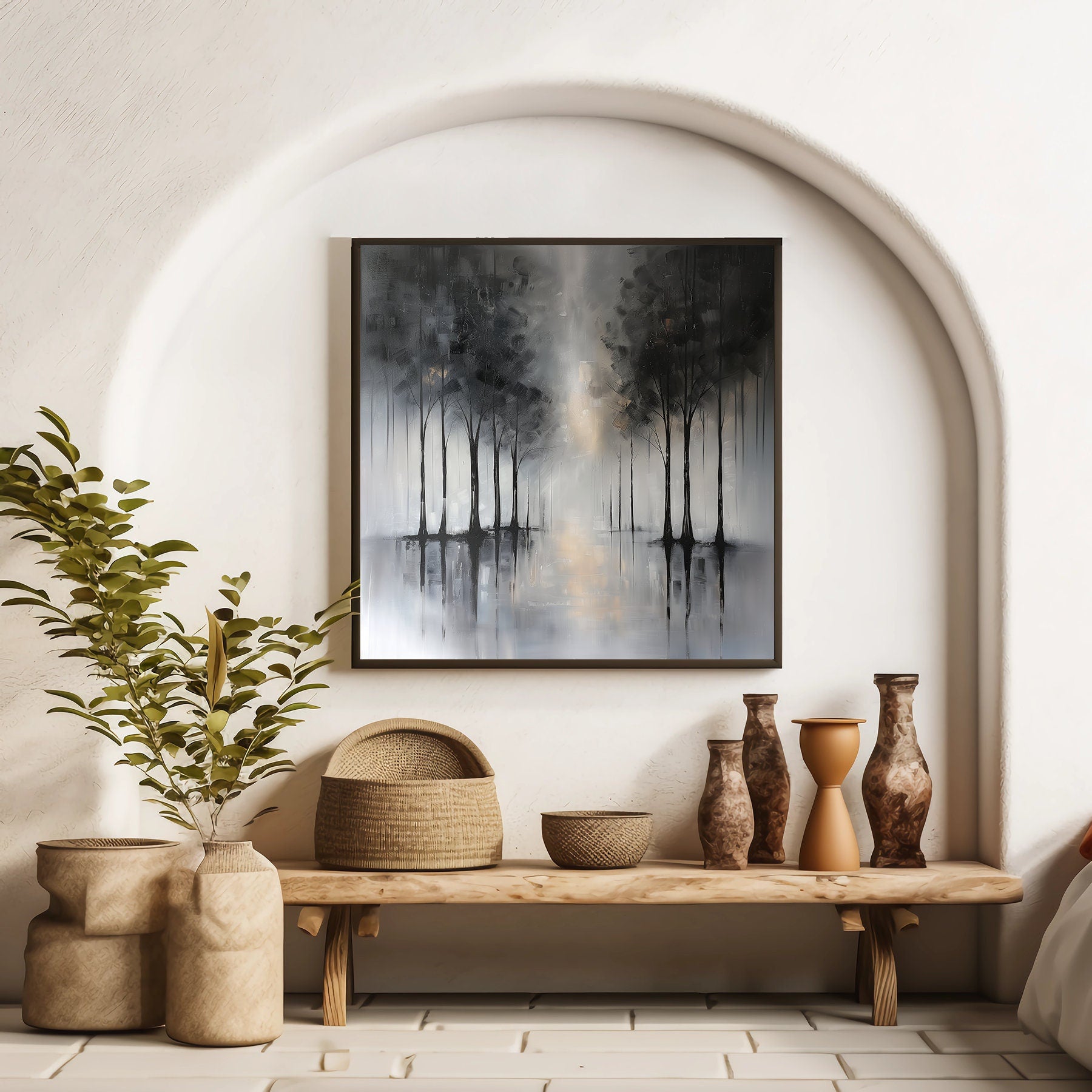 50x50 cm handmade oil painting for home decor - image 2 of 7