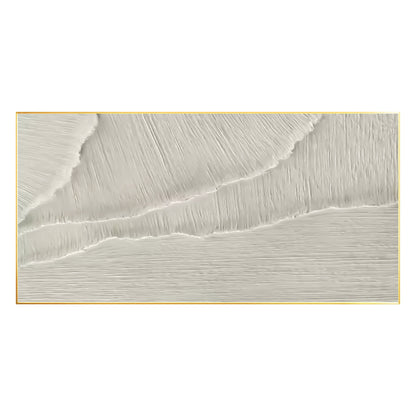 Pintura de olas del océano con textura: paisaje marino en 3D, arte mural minimal #7