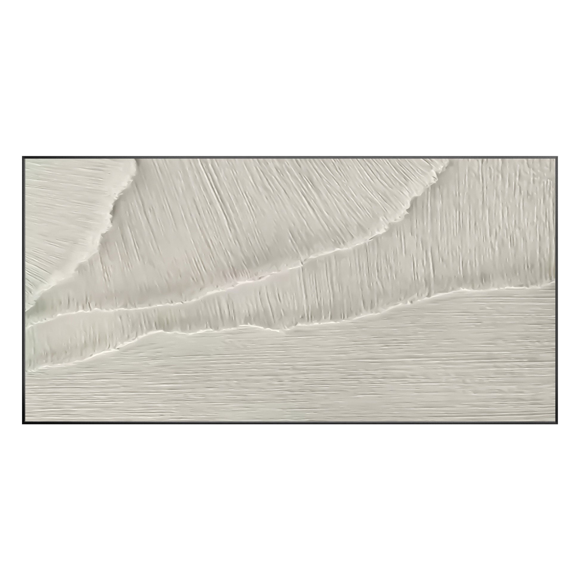 Pintura de olas del océano con textura: paisaje marino en 3D, arte mural minimal #9