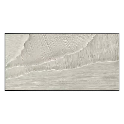 Pintura de olas del océano con textura: paisaje marino en 3D, arte mural minimal #9