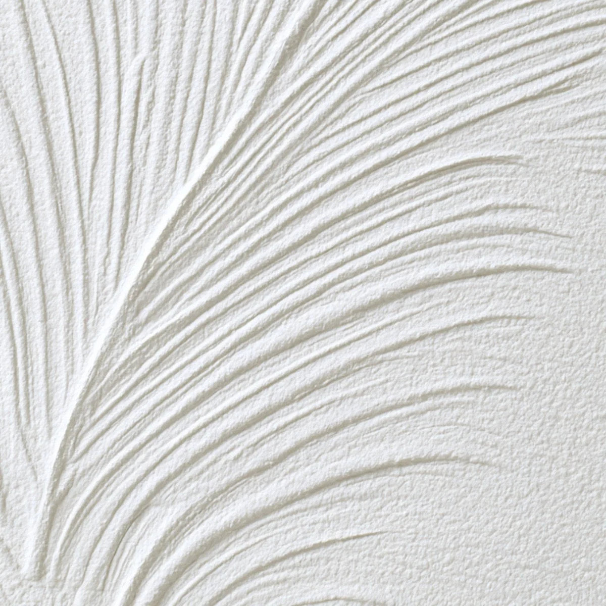 PLUME: Textured Minimalist Wabi Sabi Feather Painting | rolled canvas, ready for custom framing