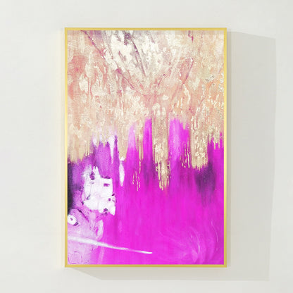 Purple Gold Foil Abstract Painting: Large Modern Wall Art #6