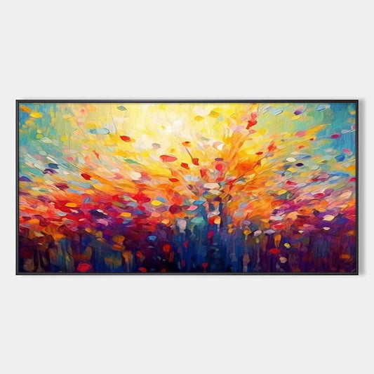 RADIANT DAWN: Abstract Oil Painting | hanging in living room, Abstract wall art