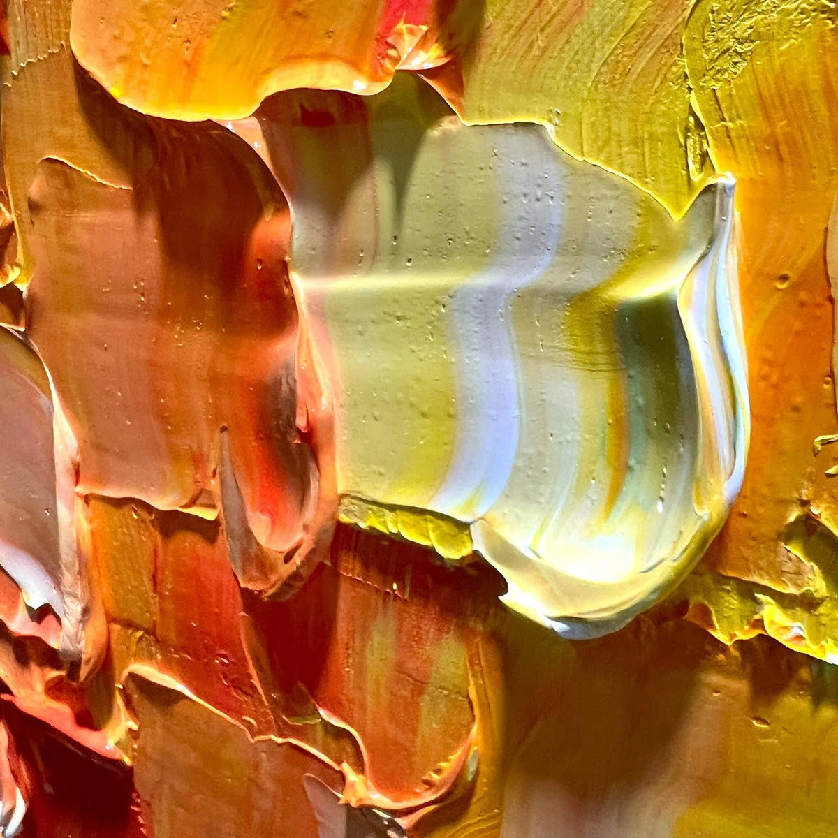 RAINBOW HARMONY | rectangular format, hand-painted canvas edge