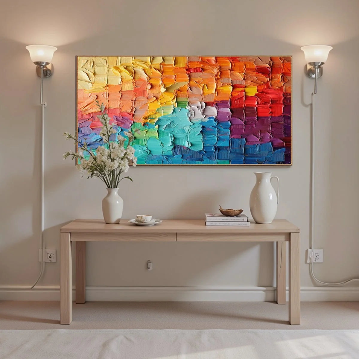 RAINBOW HARMONY | rolled canvas, ready for custom framing