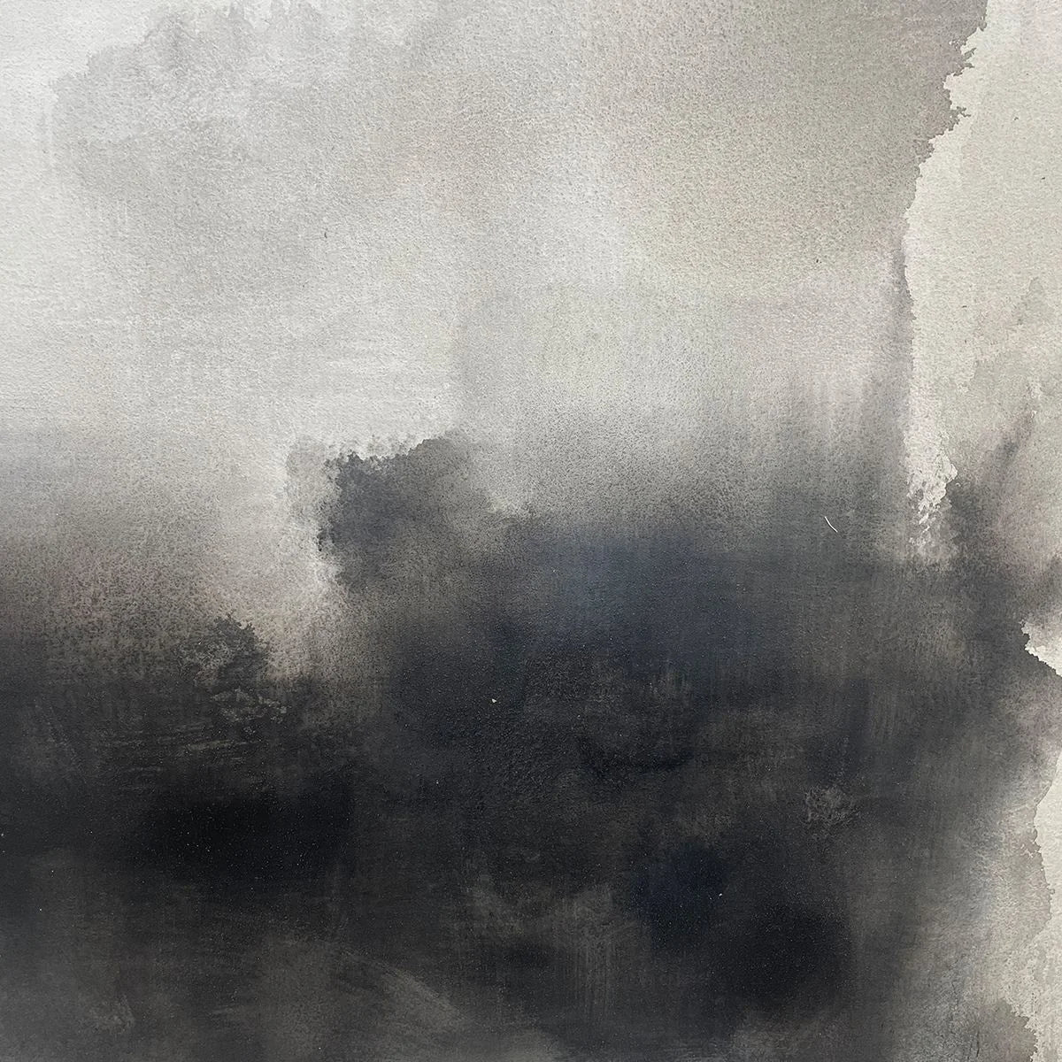 Ready to Ship | DUSK SHADOWS: Abstract Minimalist Neutral Tone | rectangular format, hand-painted canvas edge