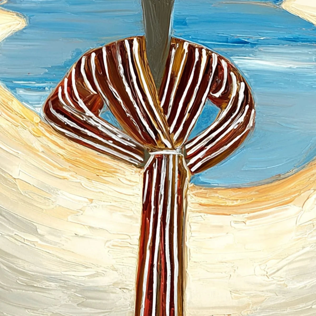 RIVER BLUSH: Textured Figurative Landscape Painting of Woman by Water | rolled canvas, ready for custom framing