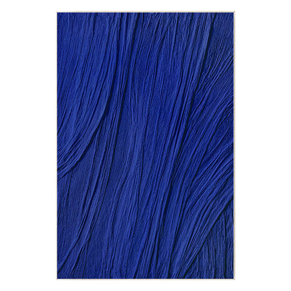 Royal Blue Texture Painting on Canvas: Minimalist Framed Wall Art #8