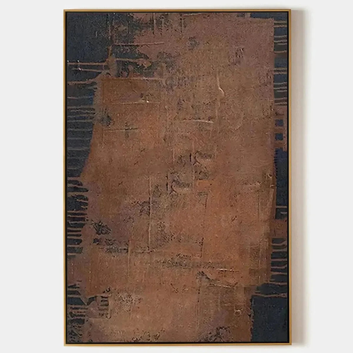 RUSTIC TEXTURE: Textured Abstract Painting in Brown | hanging in living room, Abstract wall art