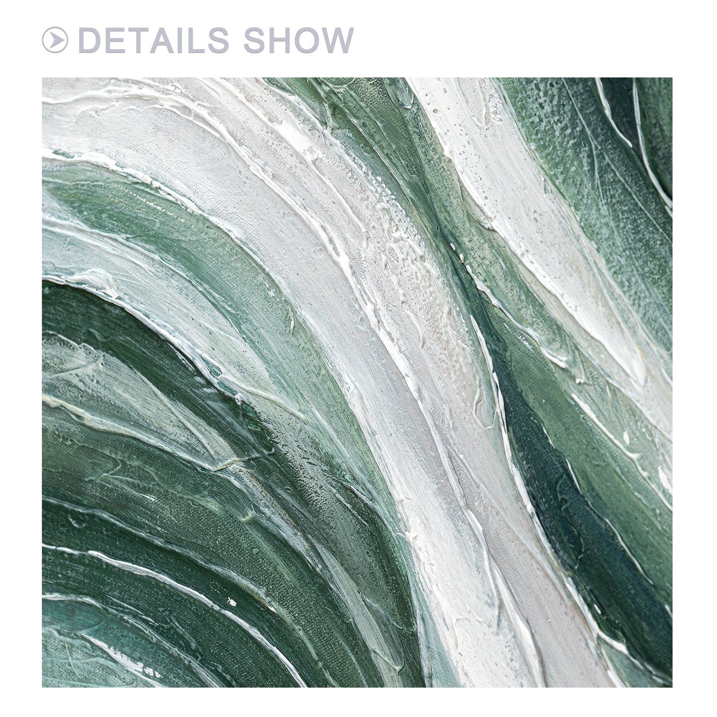Sage Green Abstract Ocean Painting: Textured Coastal Wall Art #3