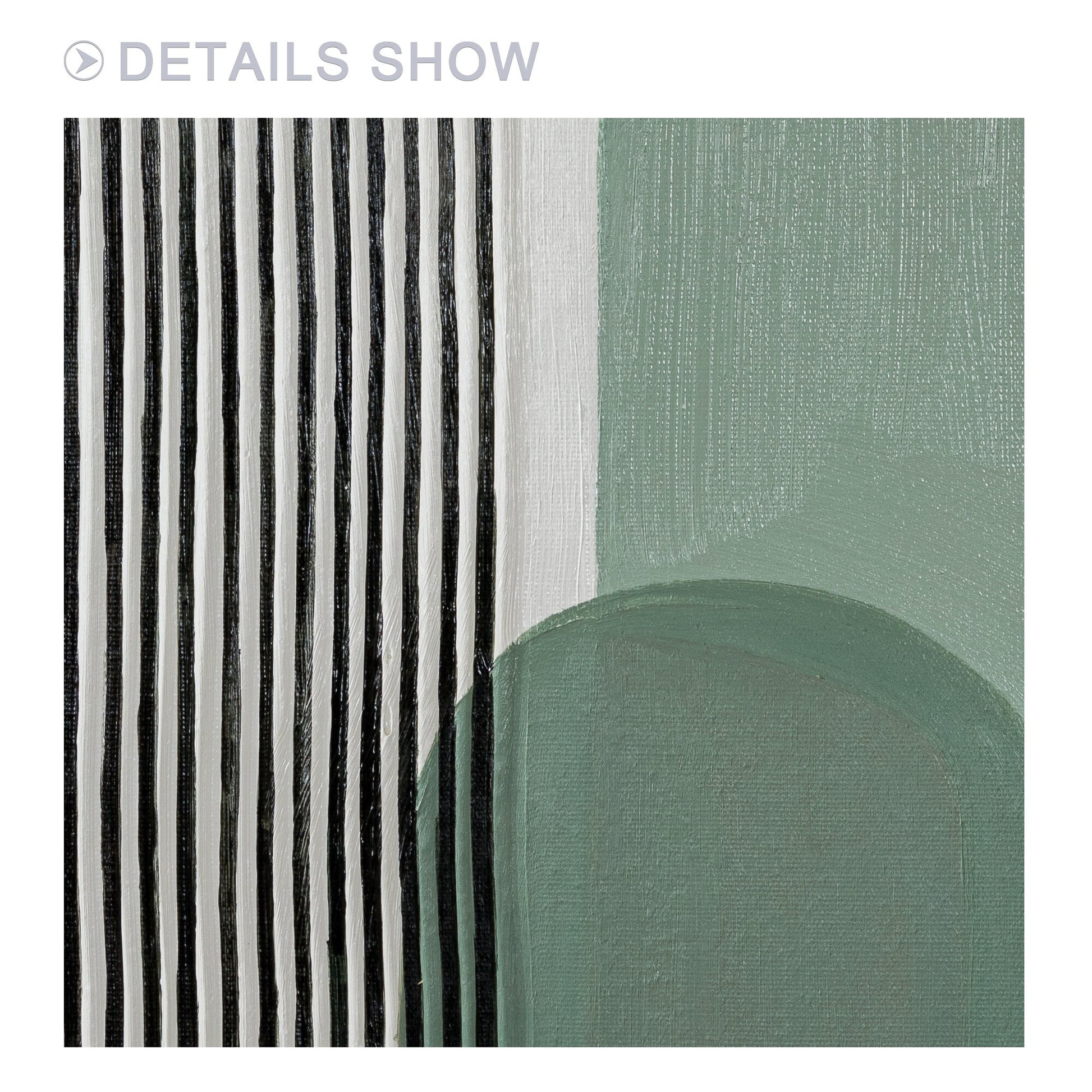Sage Green Black Abstract Textured Painting On Canvas, Minimalist Wall Art Verti #4