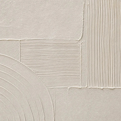 SANCTUARY: Textured Wabi Sabi Minimalist Abstract Painting | rectangular format, hand-painted canvas edge