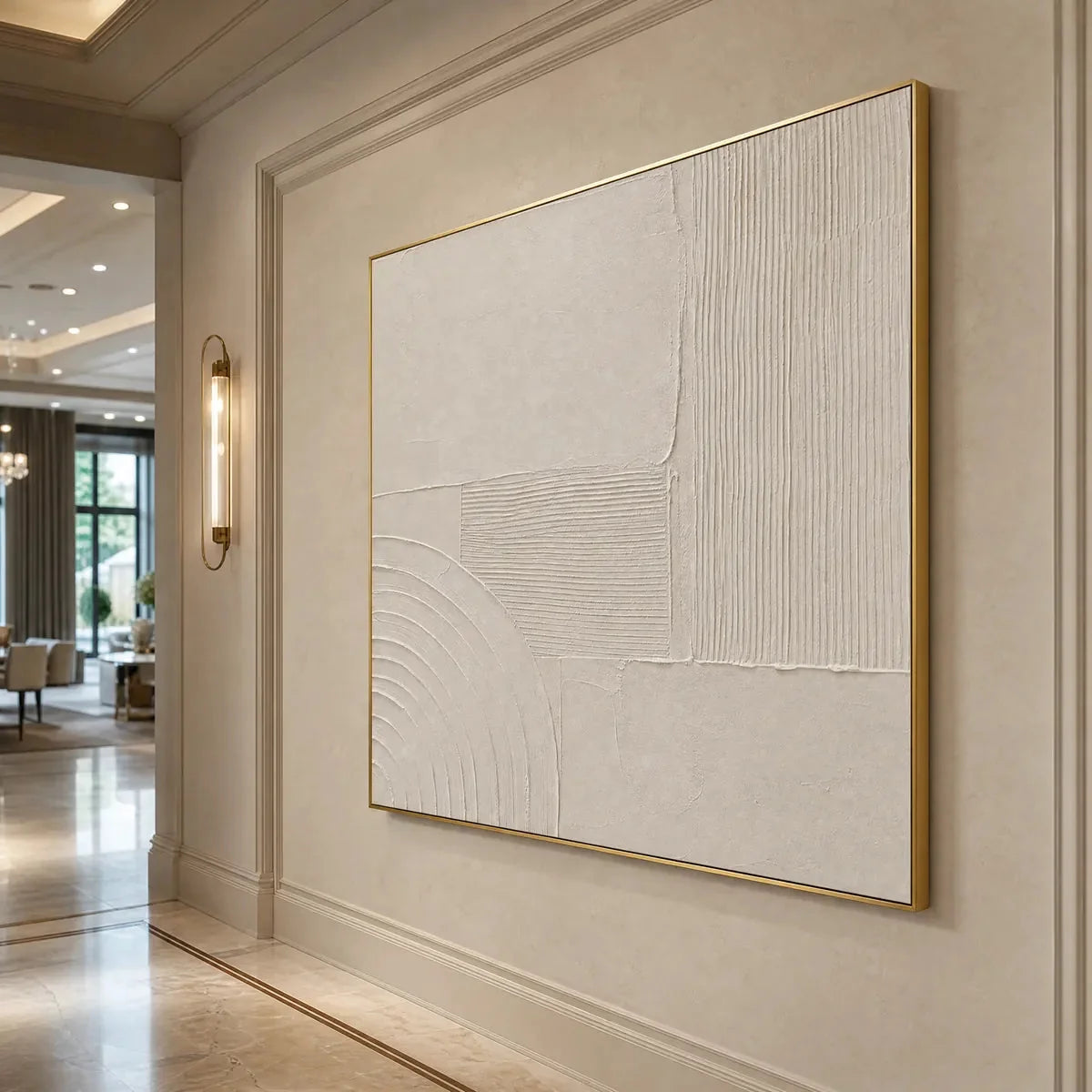 SANCTUARY: Textured Wabi Sabi Minimalist Abstract Painting | rolled canvas, ready for custom framing