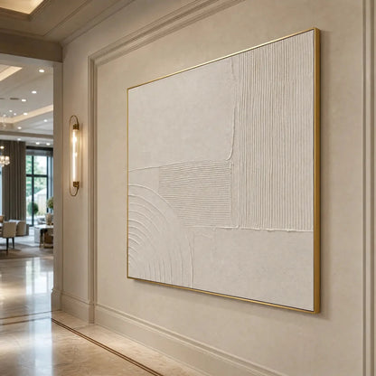 SANCTUARY: Textured Wabi Sabi Minimalist Abstract Painting | rolled canvas, ready for custom framing