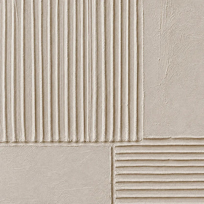 SANCTUARY: Textured Wabi-Sabi Minimalist Abstract Painting | rectangular format, hand-painted canvas edge