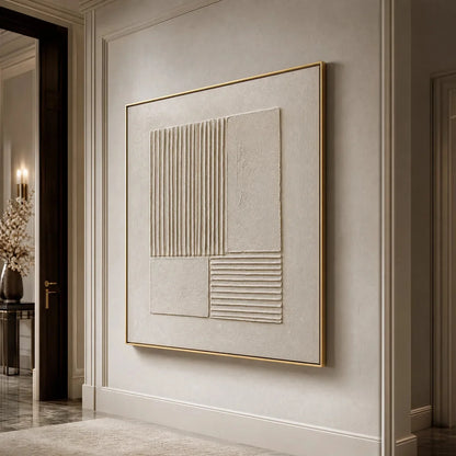 SANCTUARY: Textured Wabi-Sabi Minimalist Abstract Painting | rolled canvas, ready for custom framing