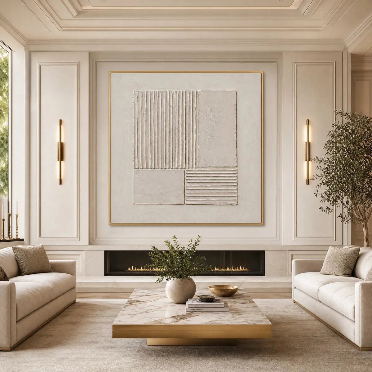SANCTUARY: Textured Wabi-Sabi Minimalist Abstract Painting | Minimalist mood, soft natural light studio shot