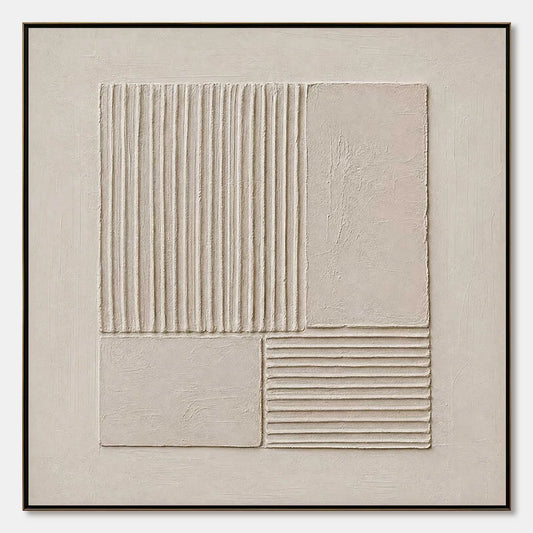 SANCTUARY: Textured Wabi-Sabi Minimalist Abstract Painting | hanging in living room, Minimalist wall art