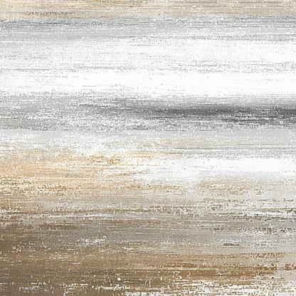 SANDSTONE SERENITY: Minimalist Textured Abstract Seascape Painting | rectangular format, hand-painted canvas edge