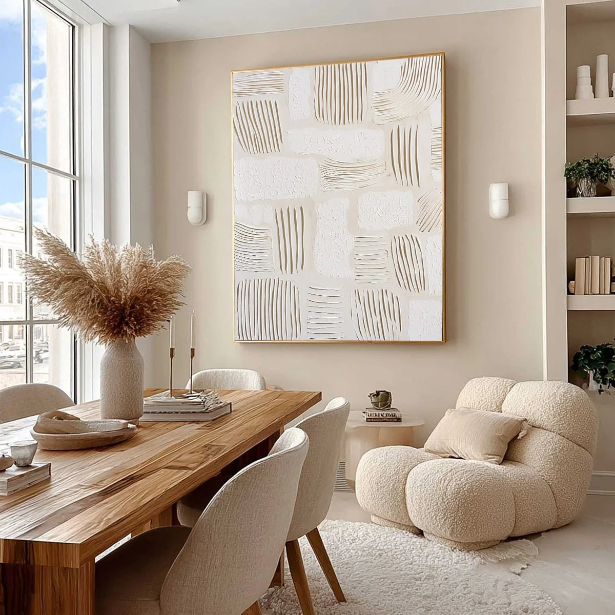 SCRIPTURES: Textured Wabi-Sabi Abstract Canvas Art | Abstract mood, soft natural light studio shot