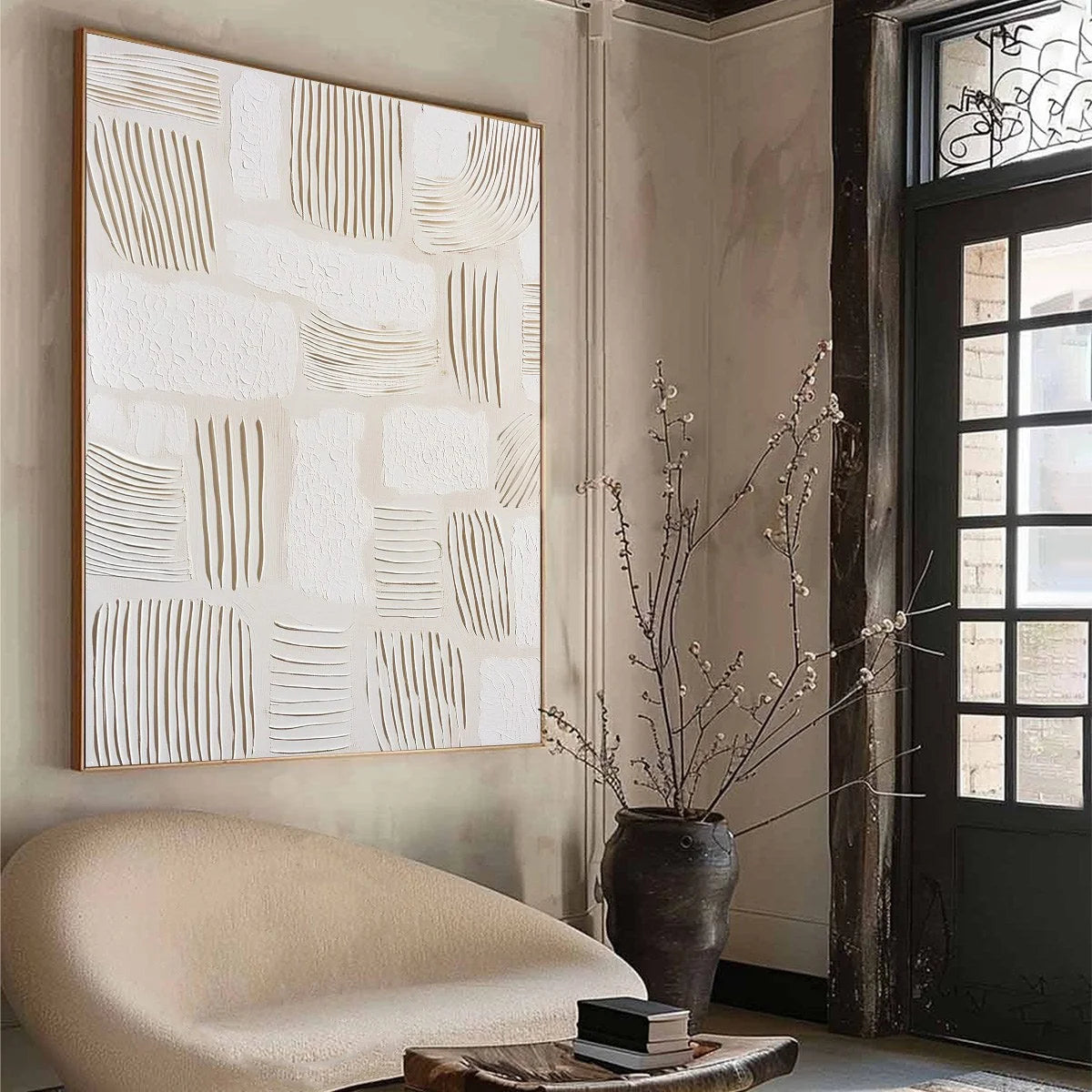 SCRIPTURES: Textured Wabi-Sabi Abstract Canvas Art | multi-color palette, original oil on stretched canvas art